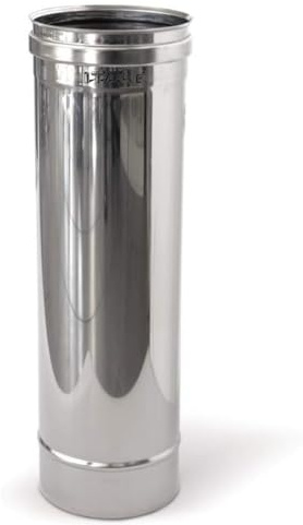 NOVA ITALF Edelstahlrohr für Schornsteine, L1000 mm (D 120 mm)