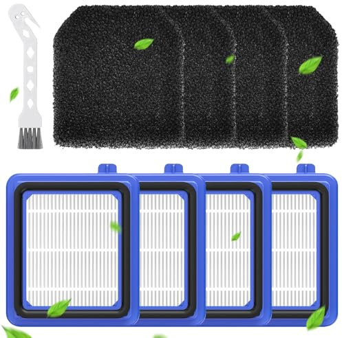 8 Stück für AEG Staubsauger QX7 Filter Ersatzteile Set, für AEG QX6 QX7 QX8-2 ASKW1 Ersatzfilter Zubehör, mit 4 Vormotorfilter+4 Hygienefilter+1 Reinigungsbürste, für Staubsaugerfilter