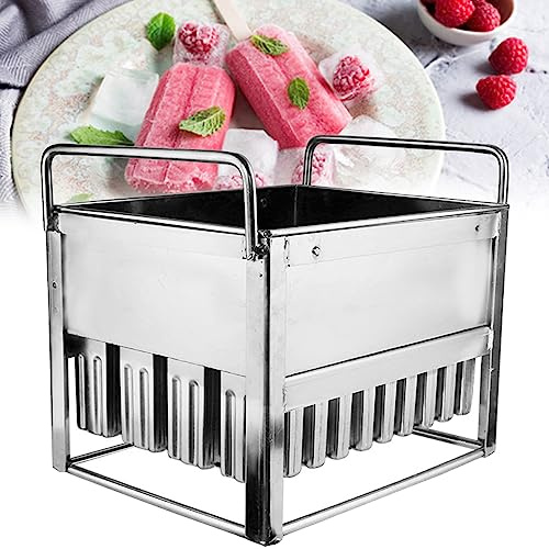 Molde de acero inoxidable 304 para paletas – 40 ranuras para hacer helados y helados – adecuado para uso doméstico y comercial