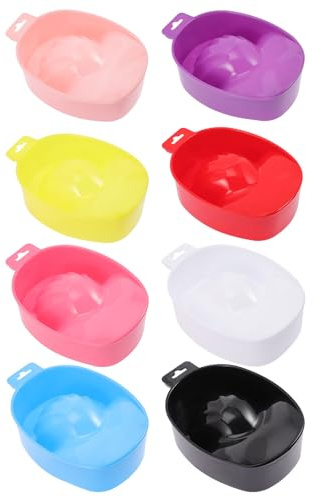 PENIKOKO 8 piezas Bowls para Manicura Profesional Cuencos de Remojo para Uñas para Ablandar Cutículas y Quitar Esmalte Gel Salón o Uso Doméstico