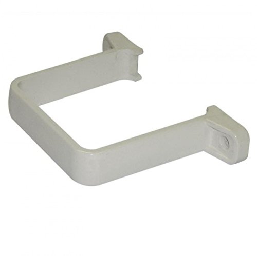 FLOPLAST Abrazadera cuadrada de 65 mm para tuberías de color blanco, bolsa de 2