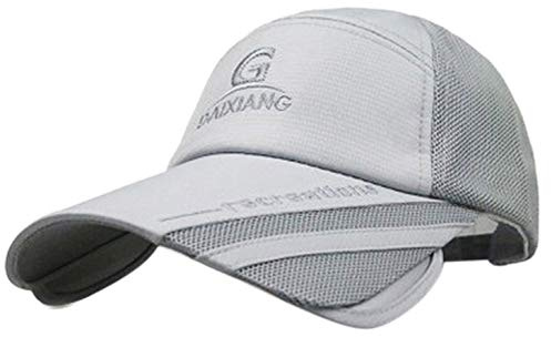 FEOYA - Casquette de Baseball Unisext Visière Réglable Chapeau de Soleil Femme Homme Lègére Séchage Rapide pour Sports Pêche Couleur Gris
