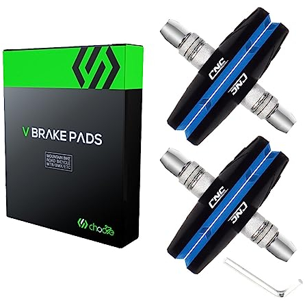 Chooee V-Brake Bremsschuhe 70mm Bremsbeläge für Shimano Schwarz/Blau