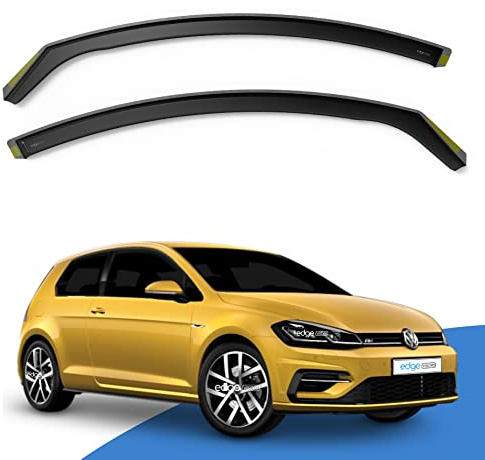 EdgeVisors Wind Deflectors for Volkswagen VW Golf MK7 3 Door Hatchback 2pc