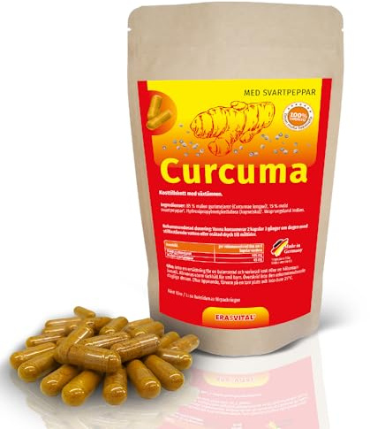 Gurkmeja Curcuma longa med svartpeppar 120 kapslar