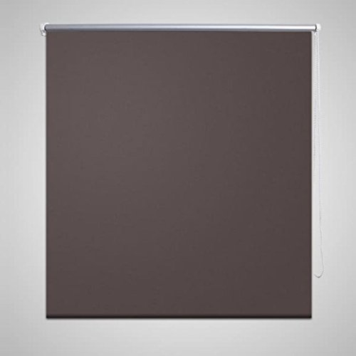 Verdunkelungsrollo, Chusui Roladenklemmen, Fenster Sichtschutz, Verdunklungsstoff, Darkening Blind, Thermo Rollo, Verdunklungsrollo 120 x 175 cm Coffee