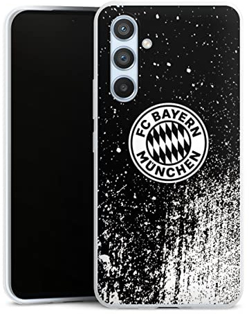 Slim Case kompatibel mit Samsung Galaxy A 54 5G Silikon Handyhülle transparent Hülle extra dünn FC Bayern München Offizielles Lizenzprodukt FCB