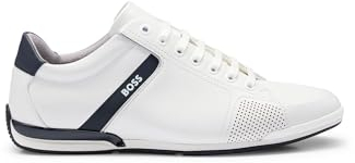 BOSS Men Saturn_Lowp_lux4 A_N Sneaker White 43 EU