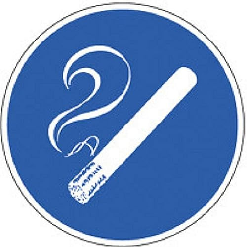 Rauchen erlaubt Raucherzone S747 Aufkleber im Schild-Design 2 Stück 11 cm | Hinweis für Rauch- und Brandschutzbereiche; Folienaufkleber zum Aufkleben – kein Metall- oder Kunststoffschild