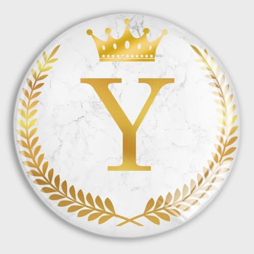 luckluccy Monogramm Initiale Y Kühlschrankmagnete Magnete für Whiteboard Alphabet Blumenkranz Glas Kleine Magnete Garagenmagnet für Kühlschrank Briefkasten Auto Metall Dekoration 2 Stück