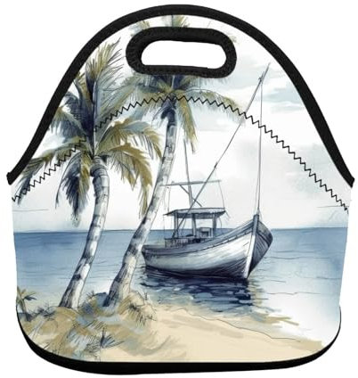 Isolierte Lunchtasche, Lunchbox für Damen, Angeln, Boot, Picknicktasche, Lunch-Tragetasche, Lunch-Tasche