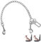 WIYETY Cadena Correas para Mascota: 80 CM Correa para Perros Metal, Acero Inoxidable Cinturones de Seguridad para Perros, Duradera Cinturon Seguridad Perro Coche para Perros, Gatos, Mascotas, Coch