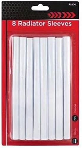 Radiator Pipe Covers, Sleeves White, Easy Installation, Cost-Effective, Resistant to Heat, Durable Plastic 15mm -Pack of 8