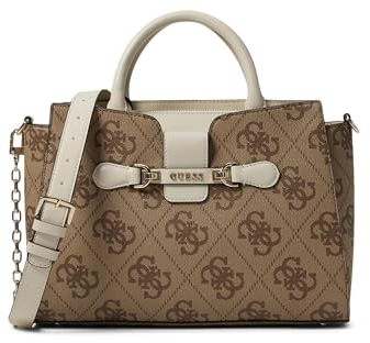 GUESS Damen Nolana Girlfriend Satchel Schulranzen, Griffe Oben, Latte-Logo/Knochen