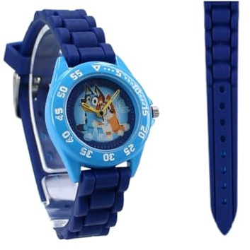 My Sweety Pop - Orologio Analogico da Polso per Bambini - Scuola - Asilo - Festa - Idea Regalo, Bluey - Blu, Cinghia