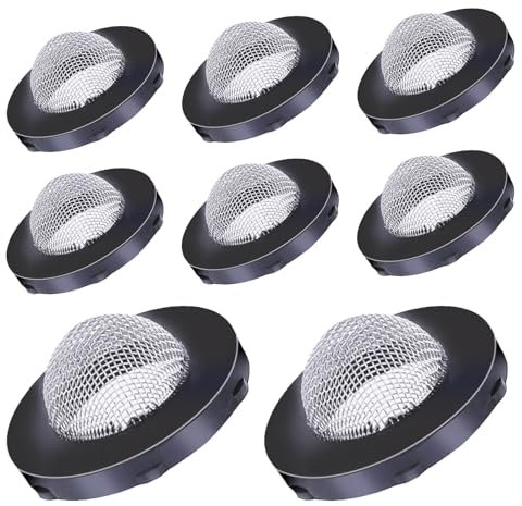8 Piezas de Colador y Junta para Grifo - Acero Inoxidable, Goma y Malla - Anillos de Sellado Con Arandela para Manguera de Jardín y Ducha