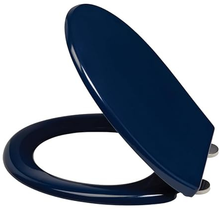 ROSSIGNOL Abattant WC, Cuvette toilette avec double frein de chute, Lunette WC, Traitement antibactérien, Haute qualité et inrayable, GLOSSY