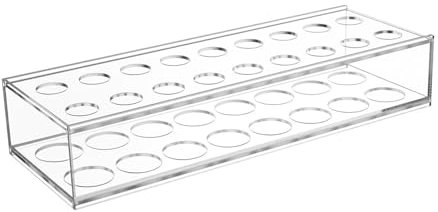 Florero acrílico transparente | Jarrón rectangular transparente de 18 agujeros | Centro de mesa floral rectangular | Jarrón largo de acrílico | Arreglos florales para bodas, mesa de comedor,