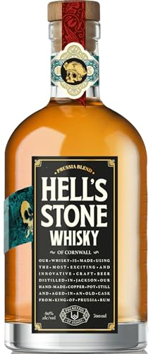 Pocketful Of Stones Hell’s Stone Cornish Whisky – Aged in King of Prussia Rum Cask for Rich, Oaky Complexity & Rum-Laced Finish. 70cl, 40% ABV