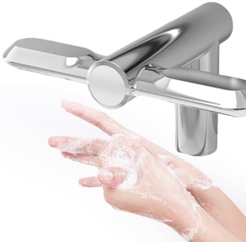 MYUYEE Sensore di Asciugatura del Rubinetto Accensione/spegnimento Rubinetto dell'asciugatrice Senza Contatto Caldo/Freddo Vento Forte per Bagno Cucina Flusso d'Acqua,