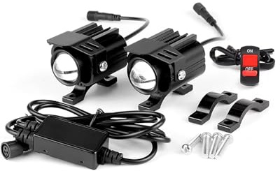Faro Moto Faro Ausiliario A LED Per Motocicletta, Proiettore Fendinebbia, Lente Per Faretto Per Auto, Moto, ATV, SUV, Fuoristrada, 4X4, Accessori Per Motori Fari per Moto