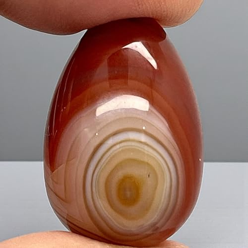 arana's® - Huevo CORNALINA piedra natural pulida - Huevo de bolsillo 3x2 cm - Protégete, amuleto de la suerte - Piedras y cristales naturales de sanación meditación (Cornalina)