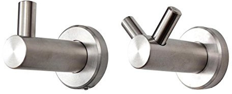 Handtuchhalter aus V4A Edelstahl massiv in 2 Ausführung Single & Doppelt (Single)