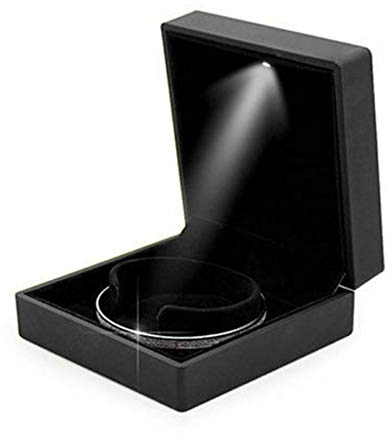 YUYTE Led Licht Armband Box, Schmuckschachtel, Ring Box 4 Farben Modische Led Beleuchtet Ring Lagerung Schmuckschatulle Vitrine (Armband Box Größe)