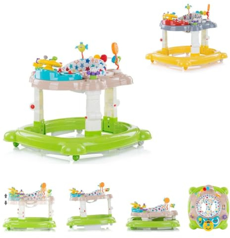 Chipolino Lauflernwagen 4 in 1 Joya Lux, Hopser, Wippe, Activitycenter, Stopper, Farbe:grün