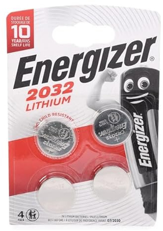 Energizer CR2032 Batterien, Lithium Knopfzelle, 4 Stück