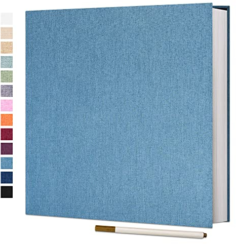 Vienrose Album Foto Autoadesivo Fotos 10X15 Memories Album Portafoto Pagine Bianche e Copertina in Lino Regali Nozze Natale Valentino Regalo di Anniversario Compleanno per bambini