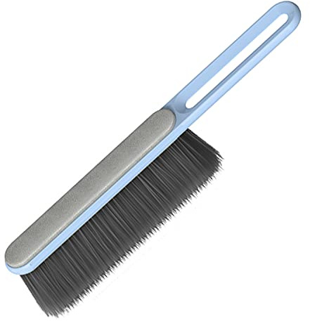 2 in1 Soft Cleaning Brush/Lint Brush Used for Pet Hair Remover, Handle Dusting Brush for Counter, Bed, Keyboard,couch(Blue)