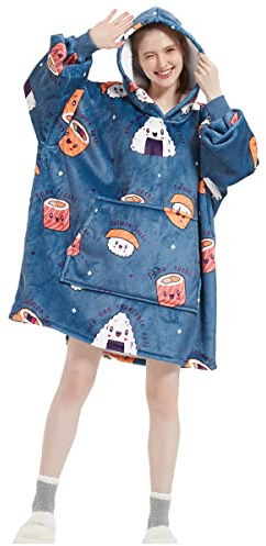 Överdimensionerad huvtröja, originalblanket-tröja, supermjuk, mysig och varm, bekväm jätte-tröja, lämplig huvtröja för vuxna, män, kvinnor och tonåringar.