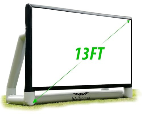 New 2022 Sewinfla Upgraded Airtight Inflatable Movie Projector Screen 13Ft- No Need to Keep Inflating - Supports Front and Rear Projection