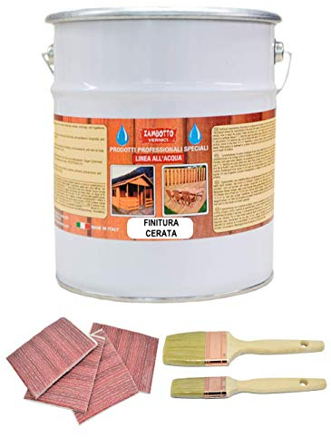 Transparente wassergewachste Oberfläche für Holz im Innen- und Außenbereich von 0,75 bis 25 Liter (25 Liter, seidenmatt + Kit)