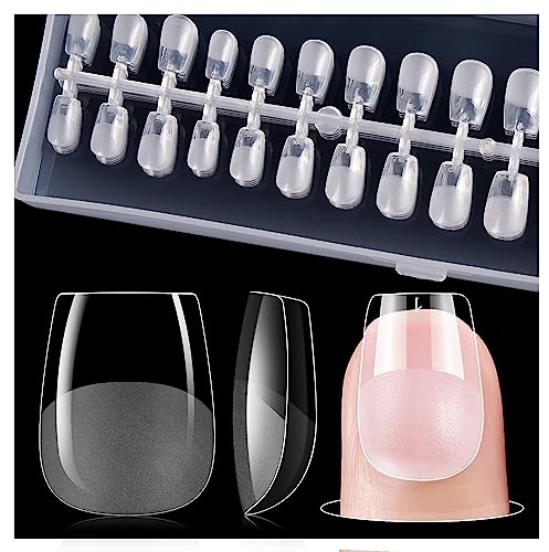 Gelike ec Extra Kurze Ballerina Gel Nagel Tips 240pcs Soft Gel Full Cover Kunstnägel 15 Größe Künstliche Nägel Zum Aufkleben PMMA Pre-Buffed für Nail Art-XXS Short Coffin