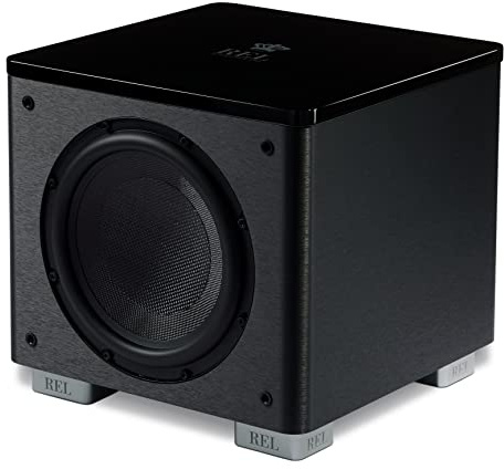 REL HT/1003 MKII - Subwoofer da 25,4 cm, linea granulare nera, bassi potenti compositi, per Home Theater e sistemi stereo