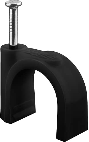 Goobay 64686 Grapas para Cables Redondos/Abrazadera de Cable/Sujeta Cables/para Fijar Cables de hasta 16mm de diámetro / 100 Piezas