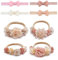 Set Mit 8 Kinder-Stirnbändern, Blumen-Bändern, Punkten, Elastischen Nylon-Bändern, Neugeborenen-Haarschmuck Für Party, Hochzeit