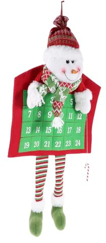 ABOOFAN Hängender Weihnachtskalender Aus Schneemann-design Dekorative Und Türhängedekoration Für Adventszeit Zur Festlichen Dekoration Von Zuhause Und Cafés