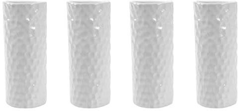 Umidificatore Termosifone, Evaporatore d'Acqua, Umidificatori Ambiente Aria, in Ceramica, Decorativi (Set 4 - Decoro Bianco Martellato)