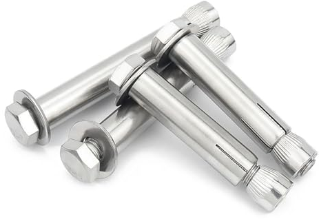 M6 M8 M10 M12 Außensechskant-Expansionsschrauben 304 Edelstahl-Hülsenanker-Stellschrauben 50 60 100 120 mm Länge (Color : Silver, Size : M6x150mm 5pcs)