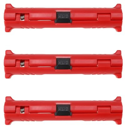 Create idea 3PCS Pluma Pelacables Pelacables 97.9x23.4mm Tiras Pelacables Giratorias Para La Instalación De Cable SAT O Cable Video Pluma Pelacables Coaxial Eléctrica Roja