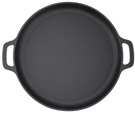 LIZEALUCKY Padella per Crepes e Pancake, Padella Antiaderente, Riscaldamento antiuniforme, in ghisa per frittata da Cucina (35cm)
