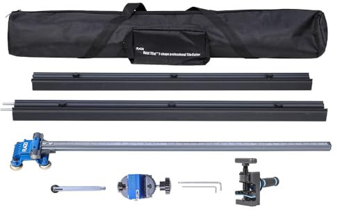 Raizi TCut Tagliapiastrelle manuale professionale – 1800 mm grande formato per piastrelle in porcellana e ceramica – doppie ruote in tungsteno, doppie guide estensibili, scala di precisione, pinze di