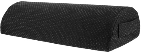 TOYZFRIENDY Memory Foam Foot Rest Cushion Black Half-round Shape Slow Rebound Foot Pillow and Relaxation at Home or Office