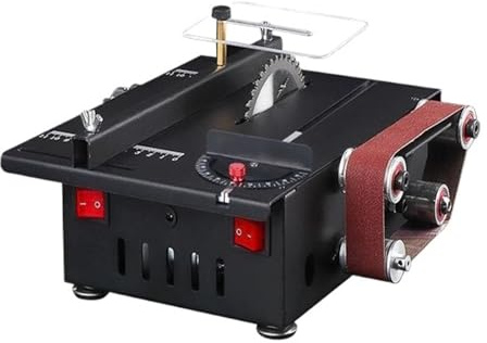 Mini Sierra De Banco 150W, Mesa Circular Velocidad Variable, Profundidad Corte 30mm, Máquina Lijado Sobremesa DIY Con 10 Cinturones,para bricolaje en casa(30mm-Standard-Type)