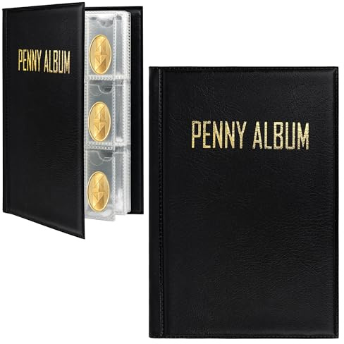 Zhaoyao Pressed Penny Collecting Book Album, Holds 144 Coins, coin books