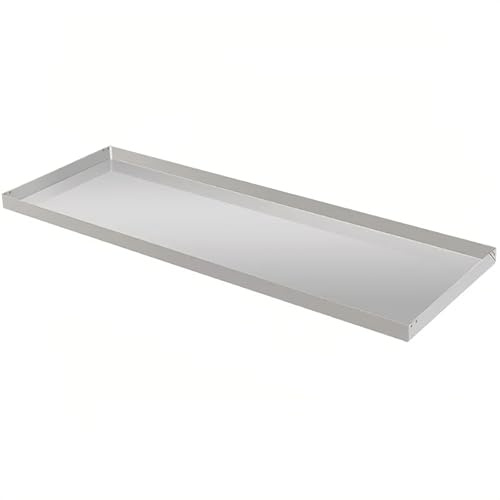 Rechteckige Anzuchtschale, Pflanzwanne aus Edelstahl, Abtropfschale, Untertisch-Tropfschale, Sammelt Überschüssiges Wasser Im Blumentopf(121 * 34 * 2.5cm/47.6 * 13.4 * 1.0in)
