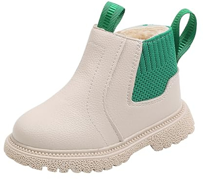 Cuwtheugwg Chaussures Enfant Hiver Chaudes Pour Enfants Bottines Filles Et Garçons Bottes De Neige Antidérapant Sole Souple Botte Ski Bottine Fourré Fille Flexibles Respirantes (Blanc,26)